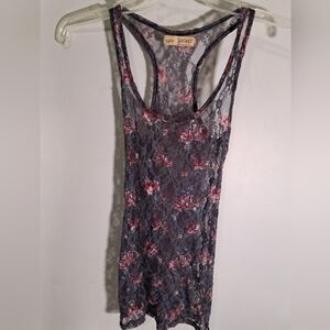 Garage XS Y2K Lace Muscle Shirt